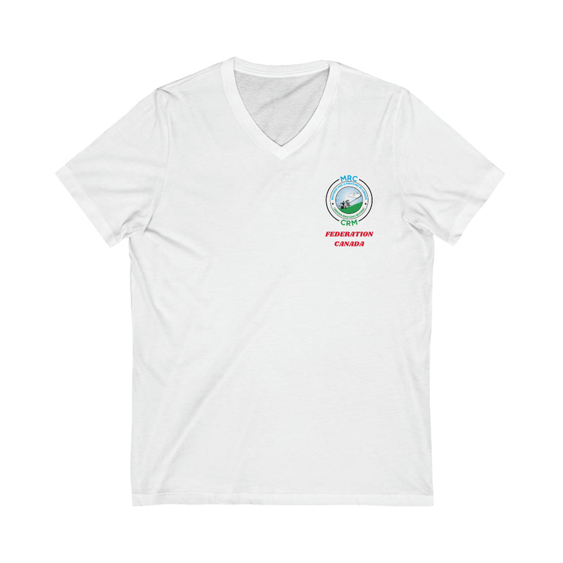 Unisex Jersey Short Sleeve V-Neck Tee Canada Federation